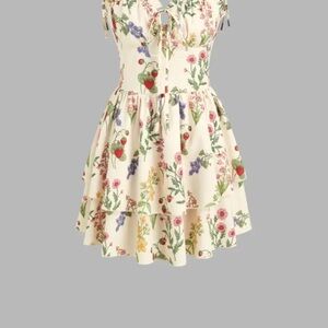 Cider Floral Dress with Multicolor Design